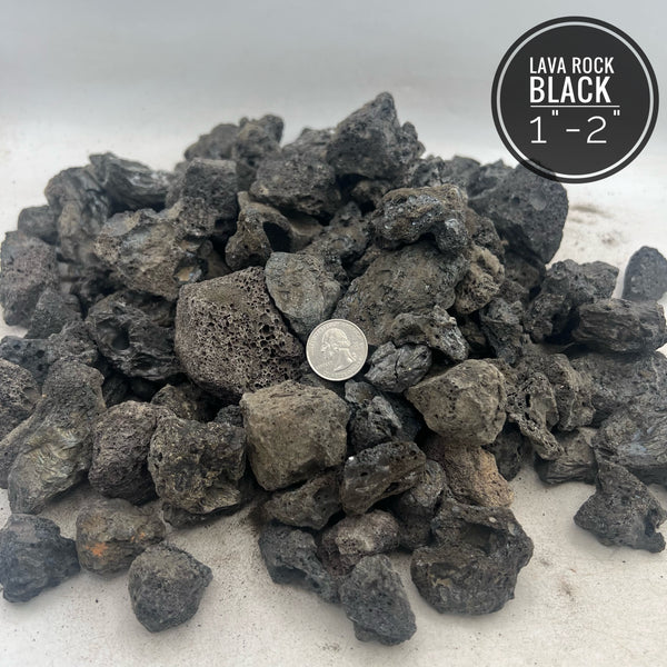 Lava Rock Black Medium 1" - 2"