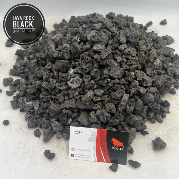 Lava Rock Black Small 3/4" Minus