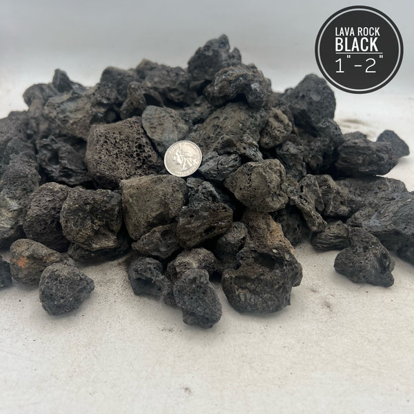 Lava Rock Black Medium 1" - 2"
