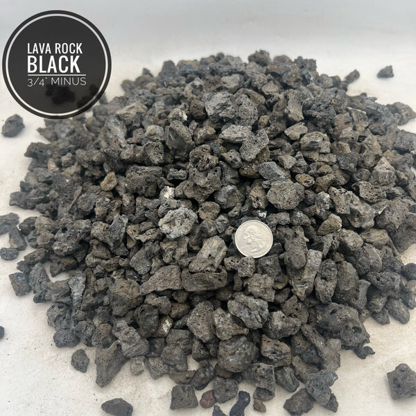 Lava Rock Black Small 3/4" Minus