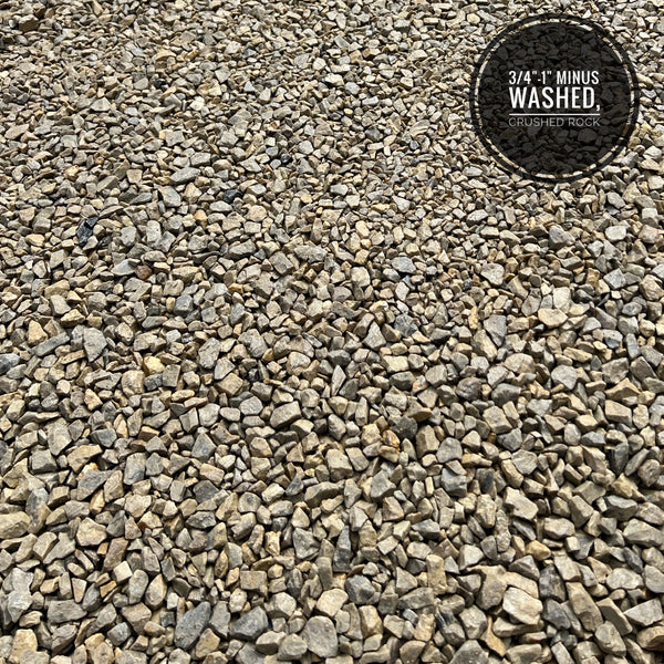 3/4" - 1" Minus Crushed Washed Rock