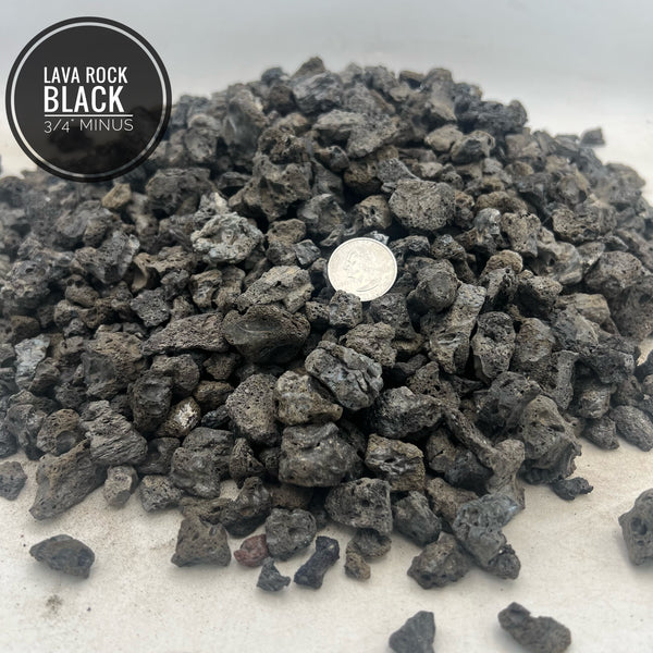Lava Rock Black Small 3/4" Minus