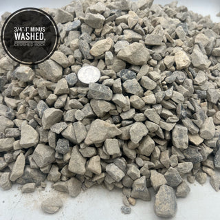 3/4" - 1" Minus Crushed Washed Rock