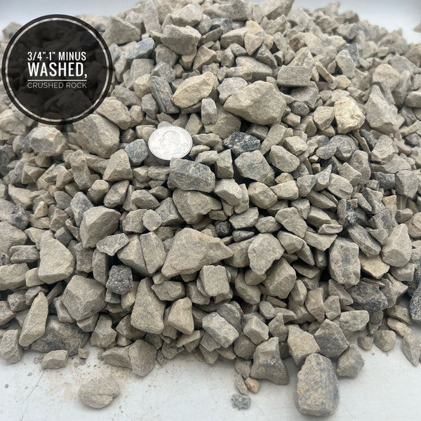 3/4" - 1" Minus Crushed Washed Rock