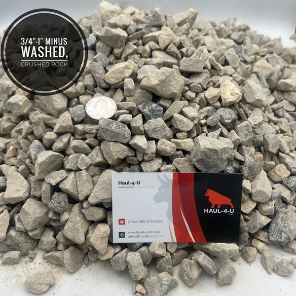 3/4" - 1" Minus Crushed Washed Rock