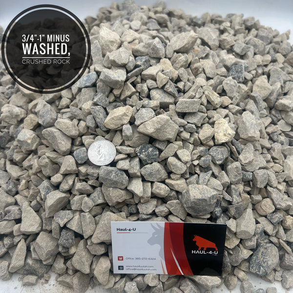 3/4" - 1" Minus Crushed Washed Rock