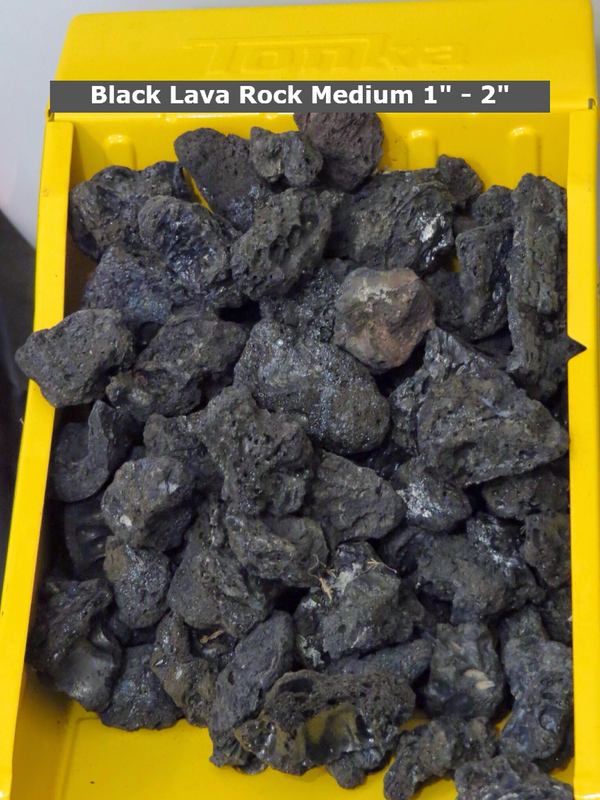 Lava Rock Black Medium 1" - 2"