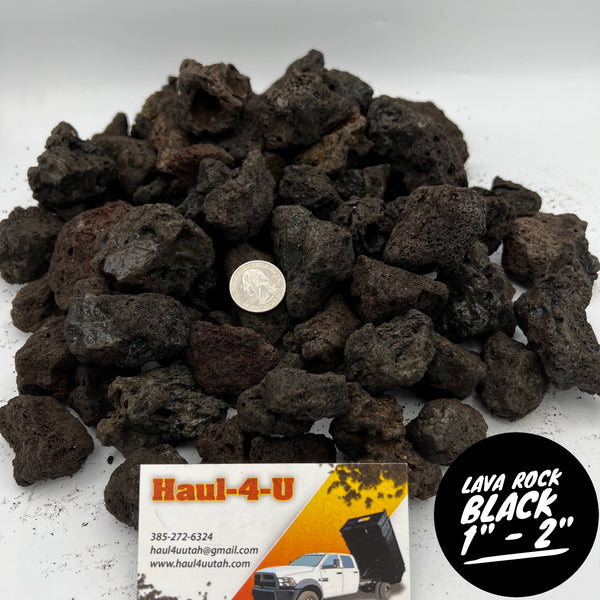 Lava Rock Black Medium 1" - 2"
