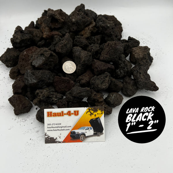 Lava Rock Black Medium 1" - 2"