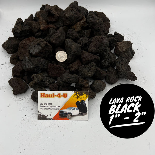 Lava Rock Black Medium 1" - 2"