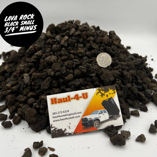 Lava Rock Black Small 3/4" Minus