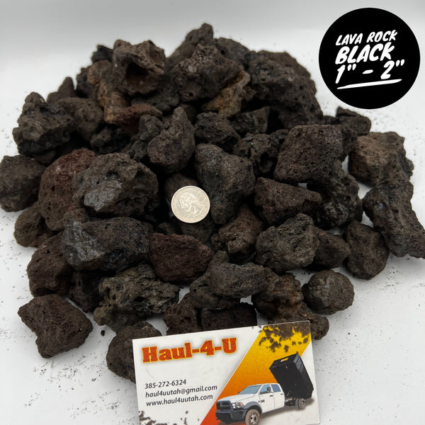 Lava Rock Black Medium 1" - 2"