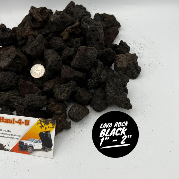 Lava Rock Black Medium 1" - 2"