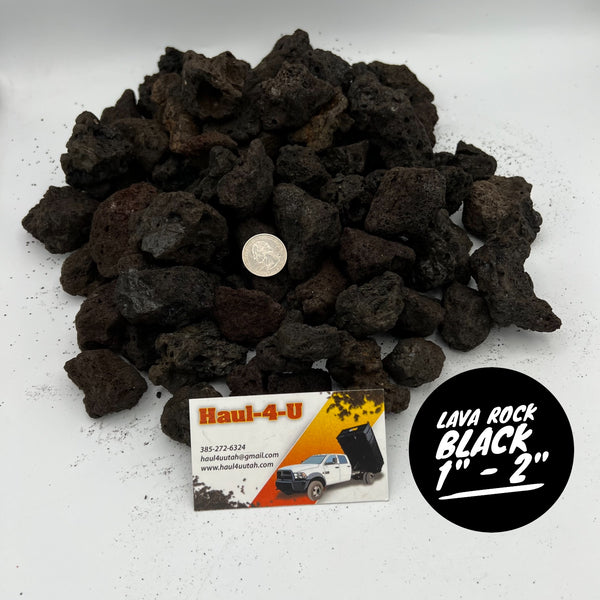 Lava Rock Black Medium 1" - 2"