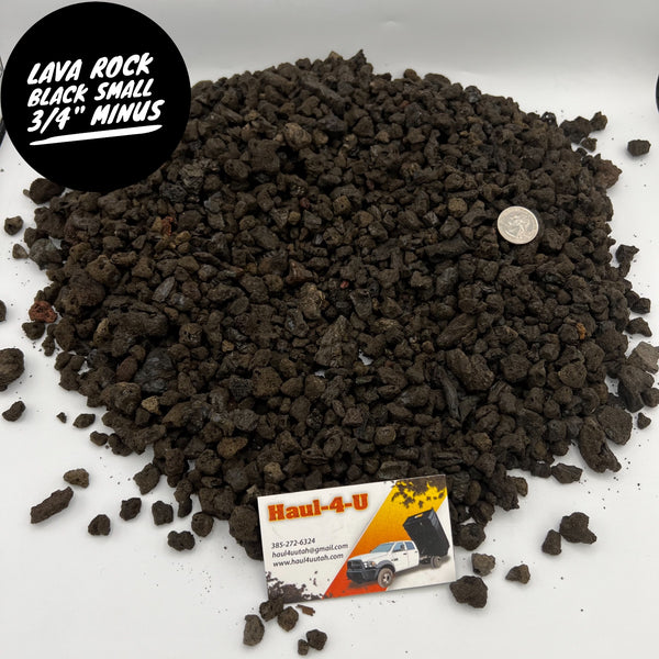 Lava Rock Black Small 3/4" Minus