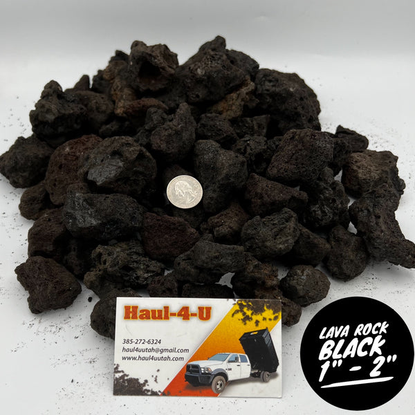 Lava Rock Black Medium 1" - 2"