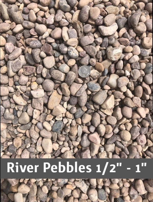 River Pebbles 1/2" - 1" Landscaping River Rock
