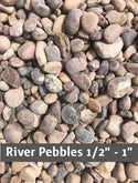 River Pebbles 1/2" - 1" Landscaping River Rock