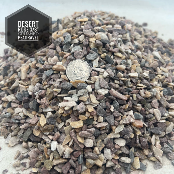 Desert Rose 3/8" Crushed Peagravel