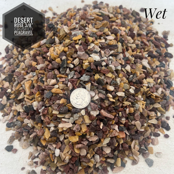 Desert Rose 3/8" Crushed Peagravel