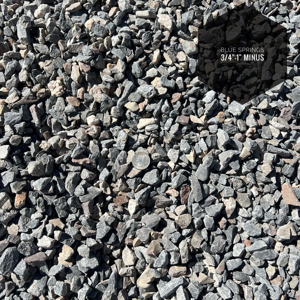 Blue Springs 3/4" - 1" Minus Crushed Rock