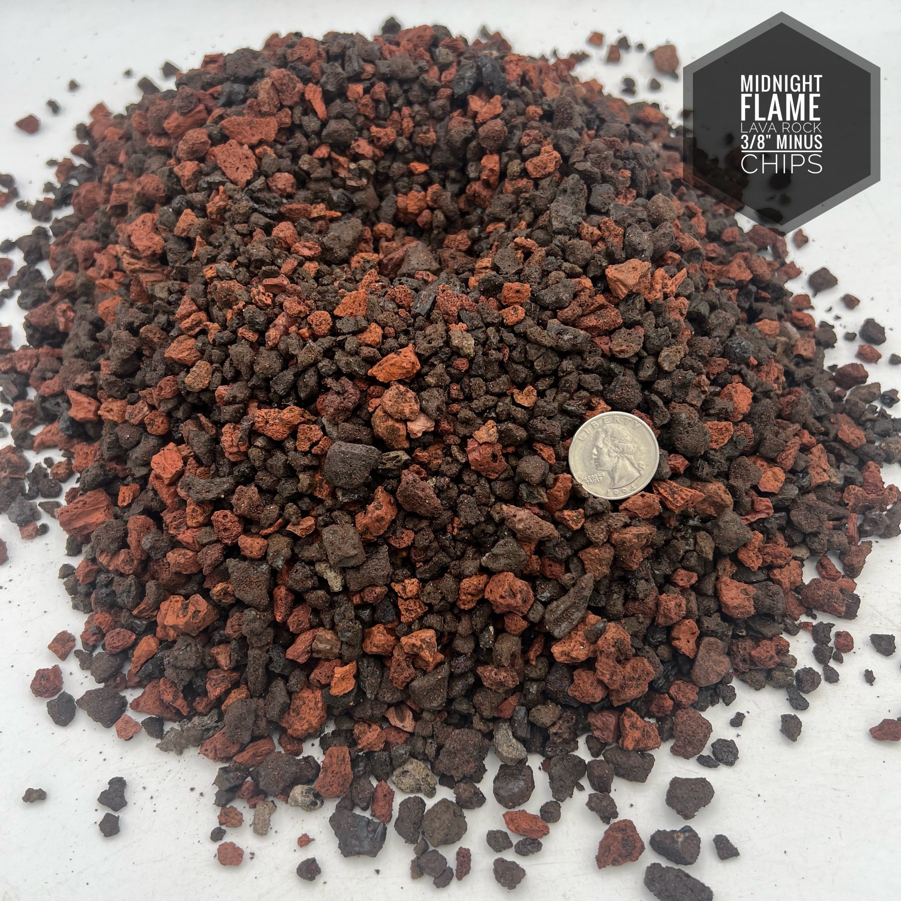 Lava Rock Midnight Flame 3/8