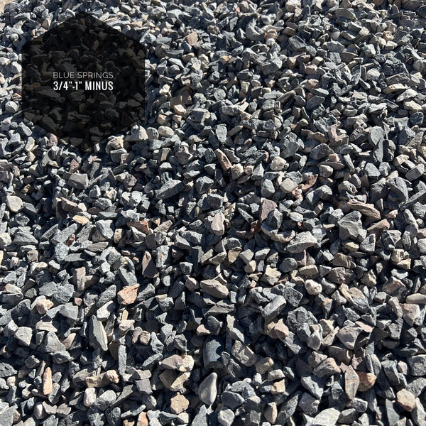 Blue Springs 3/4" - 1" Minus Crushed Rock