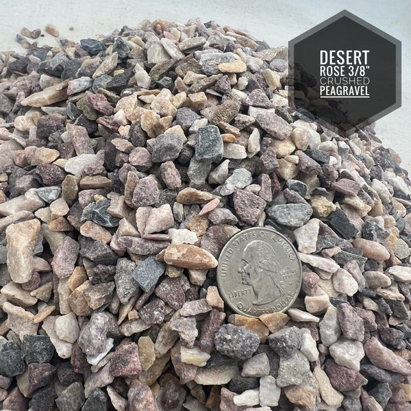 Desert Rose 3/8" Crushed Peagravel