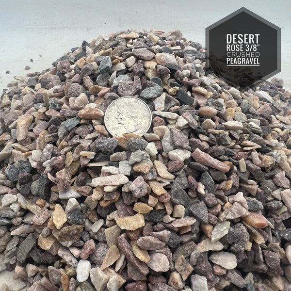 Desert Rose 3/8" Crushed Peagravel