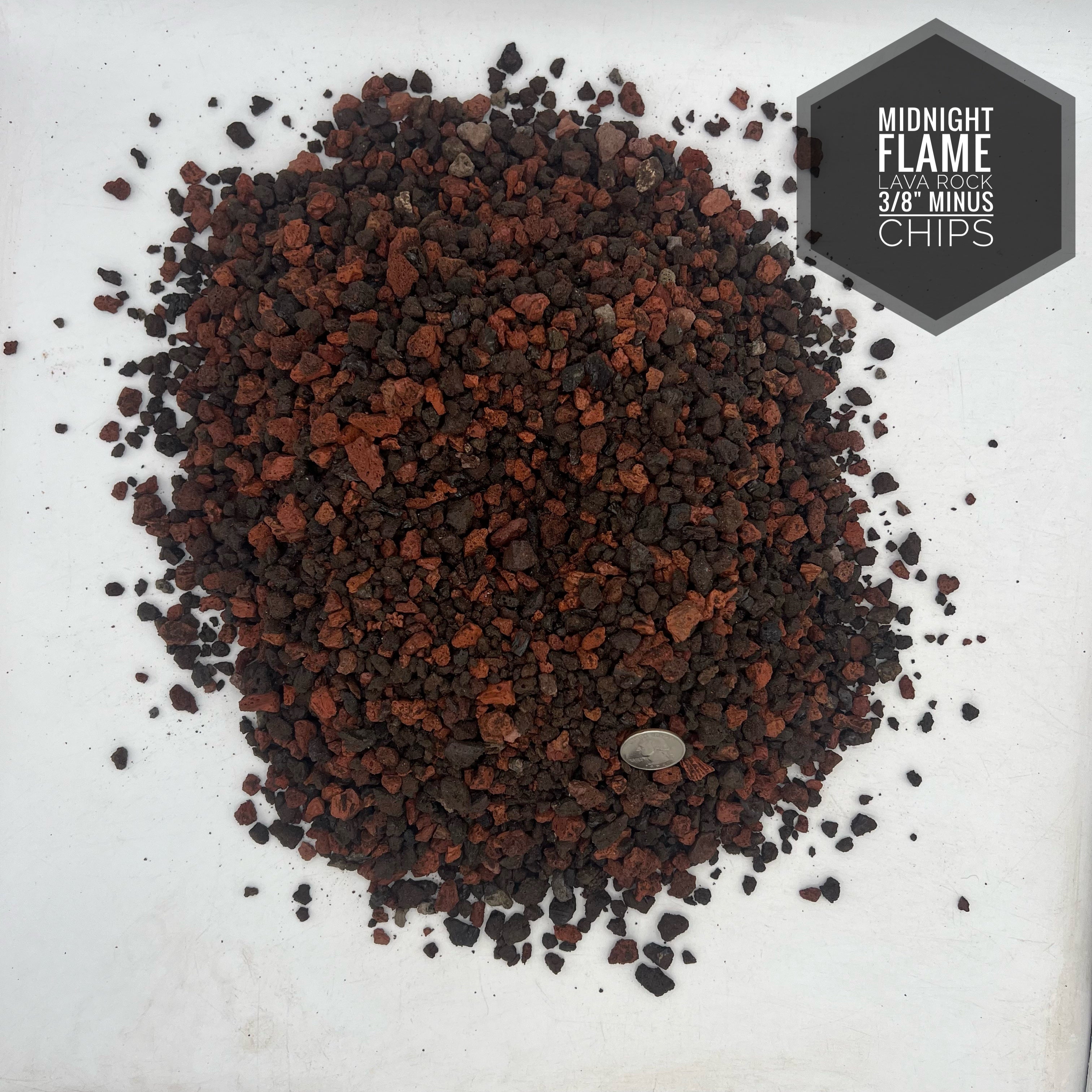 Lava Rock Midnight Flame 3/8