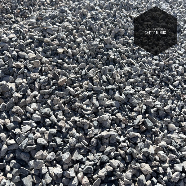 Blue Springs 3/4" - 1" Minus Crushed Rock