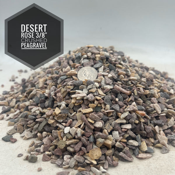 Desert Rose 3/8" Crushed Peagravel