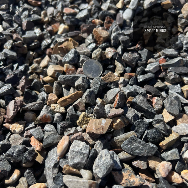 Blue Springs 3/4" - 1" Minus Crushed Rock