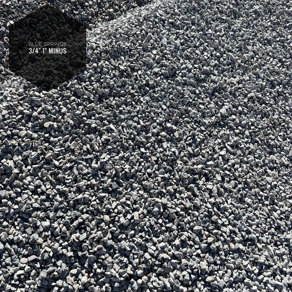 Blue Springs 3/4" - 1" Minus Crushed Rock