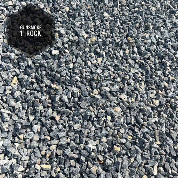 Gunsmoke 1" Crushed Decorative Rock