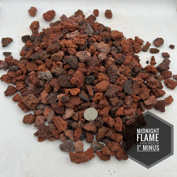 Lava Rock Midnight Flame 1" Minus