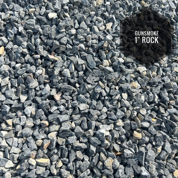 Gunsmoke 1" Crushed Decorative Rock