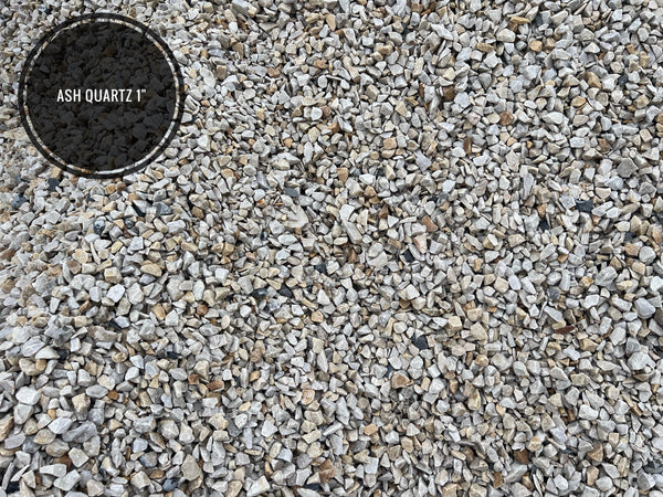 Ash Quartz 1" Landscape Rock