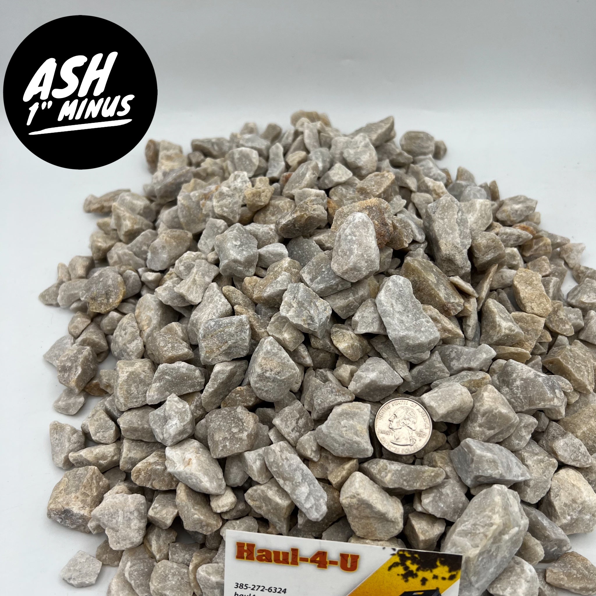 kazurock1)　割栗石(茶)　300kg Ash Quartz 1
