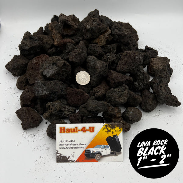 Lava Rock Black Medium 1" - 2"