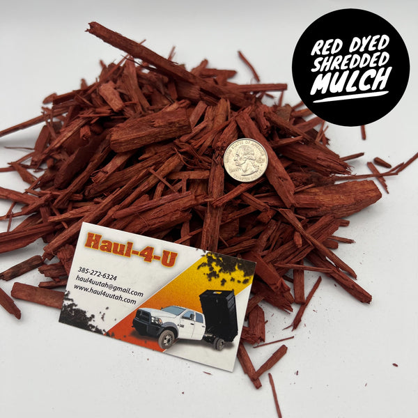 Red Dyed Shredded Mulch