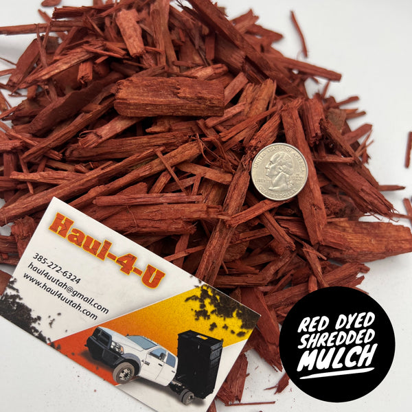 Red Dyed Shredded Mulch