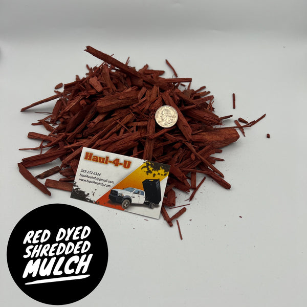 Red Dyed Shredded Mulch