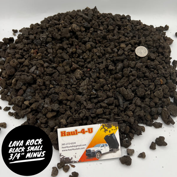 Lava Rock Black Small 3/4" Minus