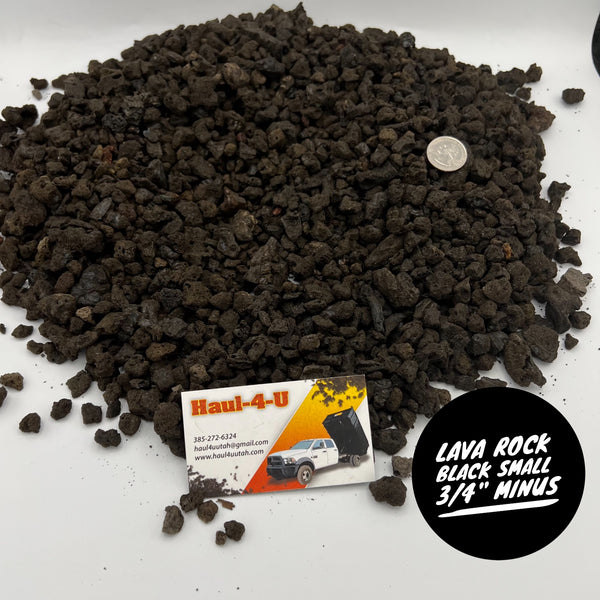 Lava Rock Black Small 3/4" Minus