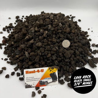 Lava Rock Black Small 3/4" Minus