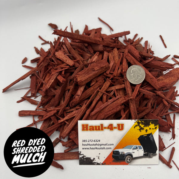 Red Dyed Shredded Mulch