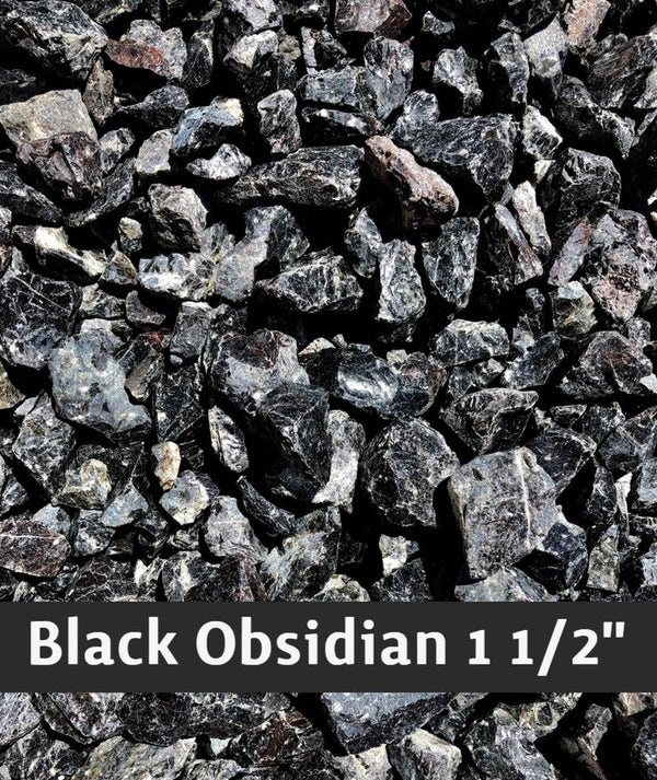 Black Obsidian 1 1/2" Decorative Landscape Rock