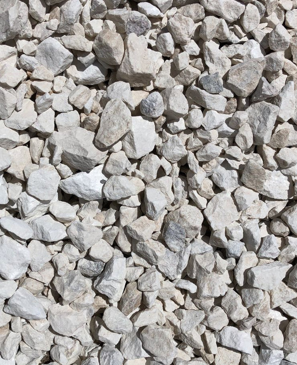 White Marble 1 1/2" Crushed Rocks